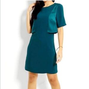 Topshop Sheath Dress Teal Size 6